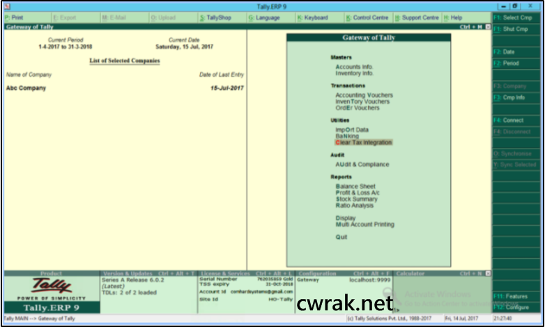 tally erp 9 6.4.0 version download
